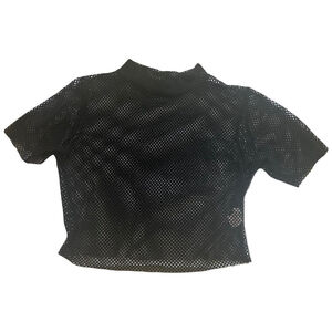 Black mock neck mesh cropped tee

From pretty little thing